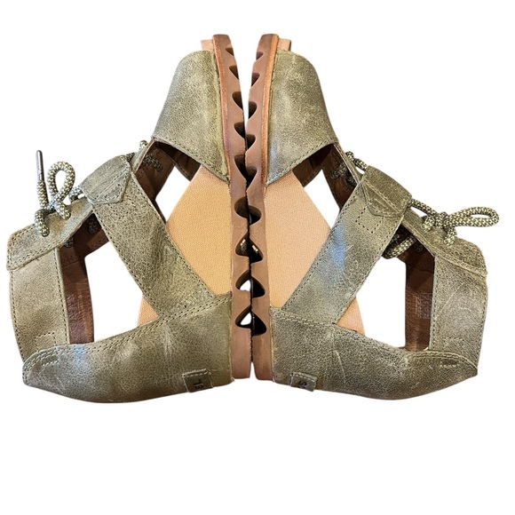 SOREL Olive‎ Drab Joanie Lace Wedge Sandal - Picture 4 of 8